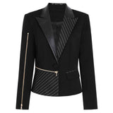 Springautumn Fashionable Patchwork Blazer For Women