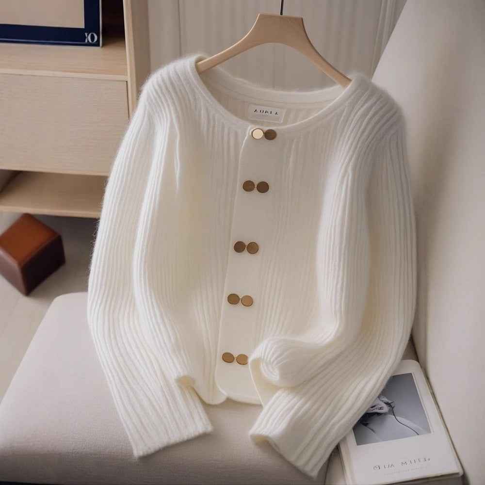 Knitted Top Womens White Sweater