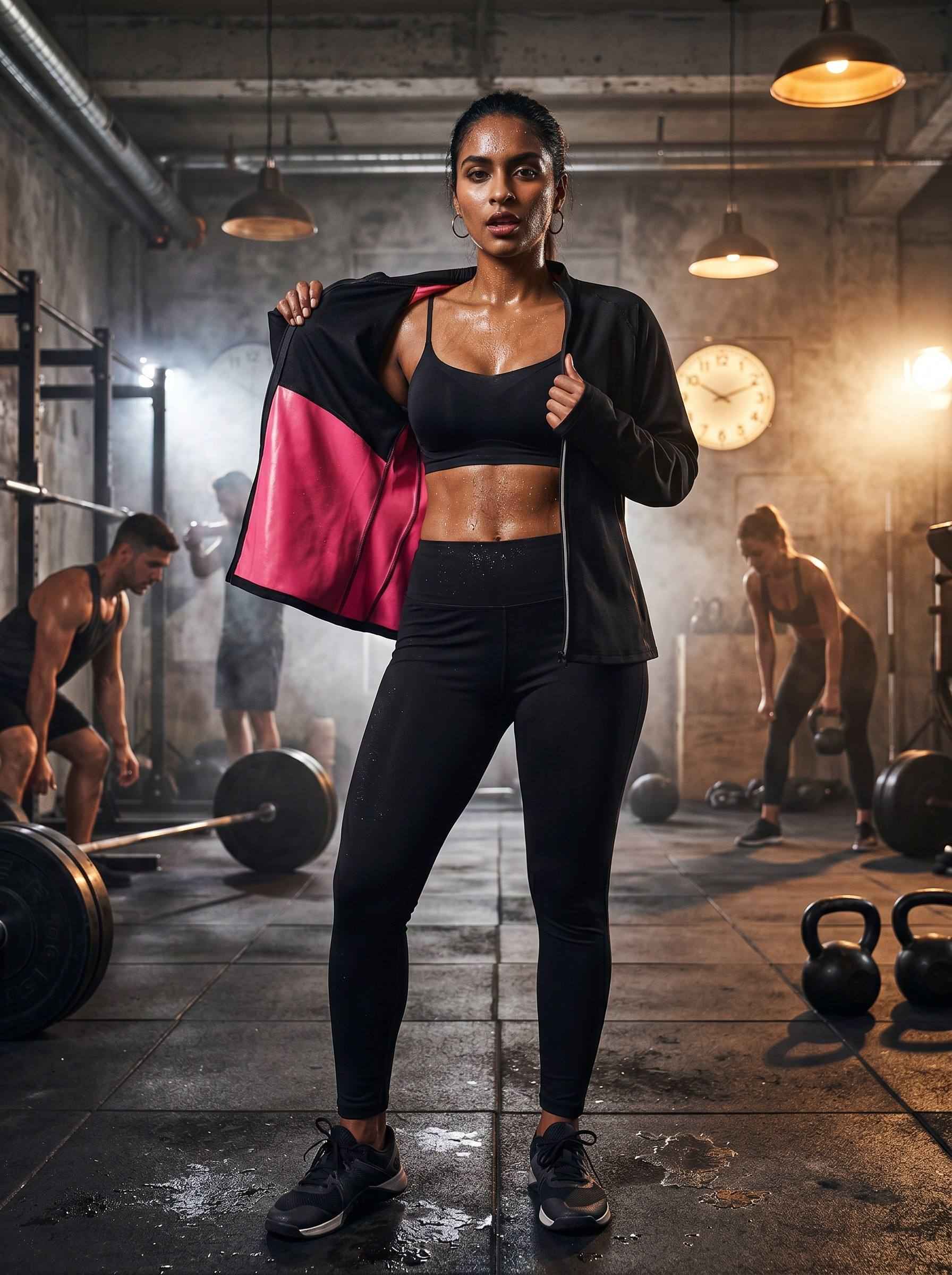 Sauna Jackets For Women Long Sleeves Sweat Suit Weight Loss Shirt Zipper Workout Gym Exercise Body Shaper