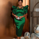 Womens Personalized Dress With Ruffled Sleeves
