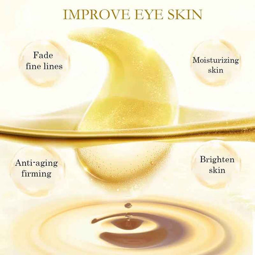 10/20pcs Golden Crystal Collagen Eye Mask Anti Dark Circle Anti-Aging Moisturizing Pink Lip Mask Eyes Lips Travel Size Skin Care